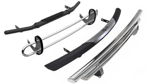 Vanguard Off-Road Stainless Steel Double Layer Rear Bumper Guard