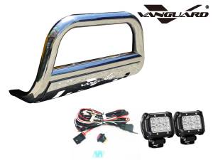 Vanguard Off-Road - VANGUARD VGUBG-0889SS-LED Stainless Steel Bull Bar 2.5in Cube LED Kit | Compatible with 11-13 Toyota Highlander