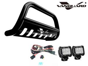 Vanguard Off-Road - Vanguard Off-Road Black Powdercoat Bull Bar 2.5in Cube LED Kit VGUBG-1180BK-LED