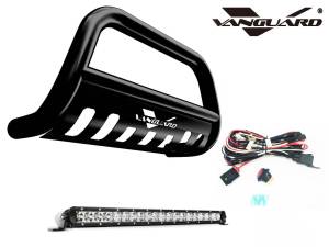 Vanguard Off-Road - Vanguard Off-Road Black Powdercoat Bull Bar 20in LED Kit VGUBG-1304-1190BK-20LED