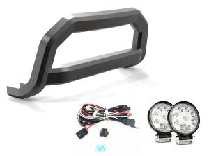 Vanguard Off-Road - Vanguard Off-Road Black Powdercoat Optimus Sport Bar 4.5in Round LED Kit VGUBG-1889-1190BK-RLED