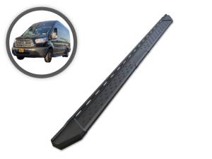 Vanguard Off-Road - Vanguard Off-Road Black Powdercoat Black Steel Commercial Running Boards VGSSB-1838-1266BK