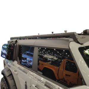 Vanguard Off-Road - Vanguard Off-Road Black Powdercoat Craftsmen Roof Rack with Side-Mounted Gear Carrier VGRR-2440-2442BK