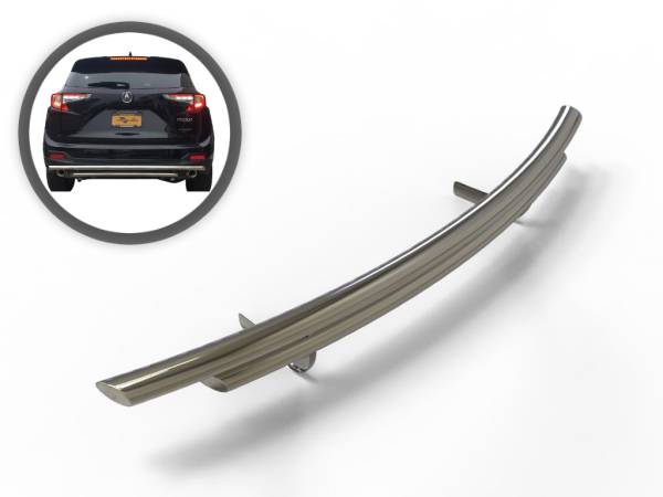 Vanguard Off-Road - VANGUARD VGRBG-1018-1983SS Stainless Steel Double Layer Rear Bumper Guard | Compatible with 19-24 Acura RDX
