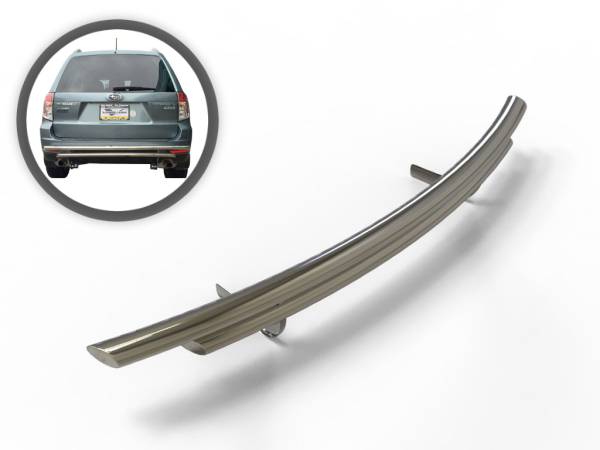 Vanguard Off-Road - VANGUARD VGRBG-1018-1246SS Stainless Steel Double Layer Rear Bumper Guard | Compatible with 07-13 Subaru Forester