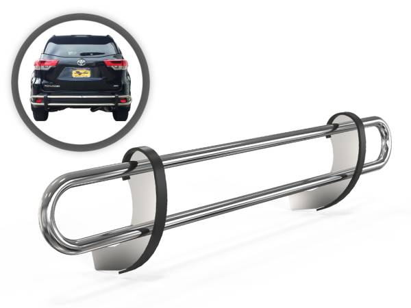 Vanguard Off-Road - Vanguard Off-Road Stainless Steel Double Tube Rear Bumper Guard VGRBG-0185SS