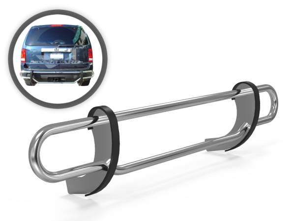 Vanguard Off-Road - VANGUARD VGRBG-0353-1122SS Stainless Steel Double Tube Rear Bumper Guard | Compatible with 09-15 Honda Pilot