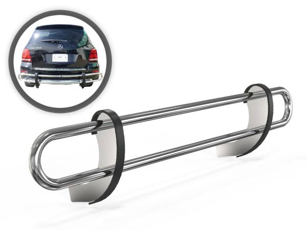 Vanguard Off-Road - [PRESALE] VANGUARD VGRBG-0372-1164SS Stainless Steel Double Tube Rear Bumper Guard | Compatible with 14-15 Mercedes-Benz GLK350