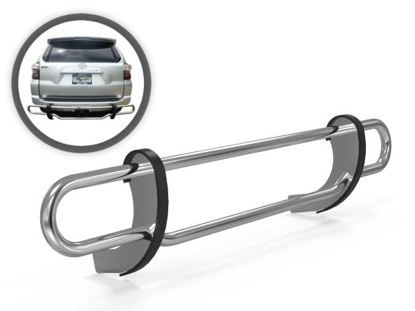 Vanguard Off-Road - Vanguard Off-Road Stainless Steel Double Tube Rear Bumper Guard VGRBG-0540-0754SS