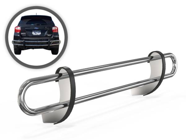 Vanguard Off-Road - VANGUARD VGRBG-0833-1158SS Stainless Steel Double Tube Rear Bumper Guard | Compatible with 14-18 Subaru Outback