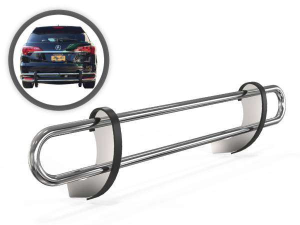 Vanguard Off-Road - VANGUARD VGRBG-0833-1983SS Stainless Steel Double Tube Rear Bumper Guard | Compatible with 19-24 Acura RDX