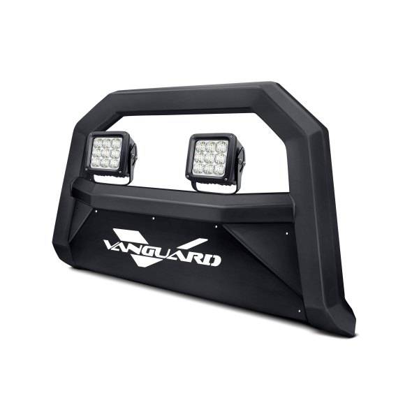 Vanguard - Vanguard Black Powdercoat Optimus Bull Bar 4.5in Cube LED Kit VGUBG-1763-0841BK-4LED