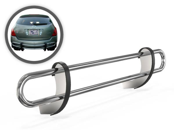 Vanguard Off-Road - VANGUARD VGRBG-0938SS Stainless Steel Double Tube Rear Bumper Guard | Compatible with 03-08 Nissan Murano