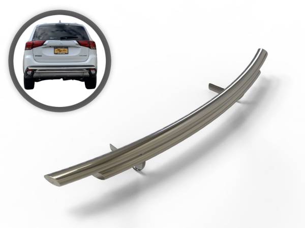 Vanguard Off-Road - VANGUARD VGRBG-1018-0837SS Stainless Steel Double Layer Rear Bumper Guard | Compatible with 14-22 Mitsubishi Outlander / 14-22 Mitsubishi Outlander Sport