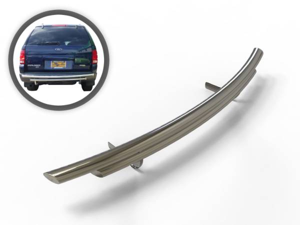 Vanguard Off-Road - Vanguard Off-Road Stainless Steel Double Layer Rear Bumper Guard VGRBG-1018-1166SS