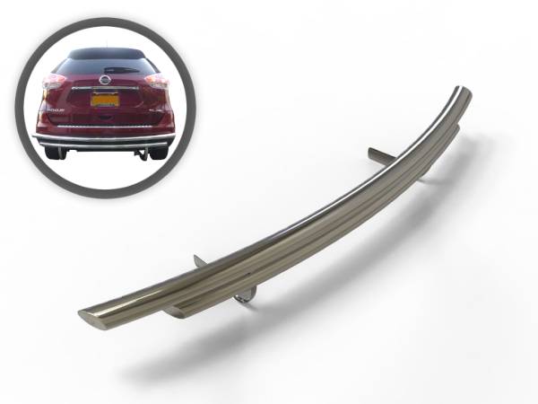 Vanguard Off-Road - VANGUARD VGRBG-1018-1169SS Stainless Steel Double Layer Rear Bumper Guard | Compatible with 08-19 Nissan Rogue
