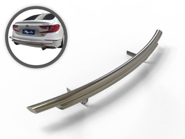 Vanguard Off-Road - VANGUARD VGRBG-1018-1998SS Stainless Steel Double Layer Rear Bumper Guard | Compatible with 13-17 Honda Accord