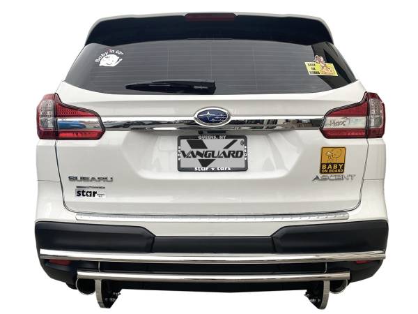 Vanguard Off-Road - VANGUARD VGRBG-1018-2071SS Stainless Steel Double Layer Rear Bumper Guard | Compatible with 18-24 Subaru Ascent