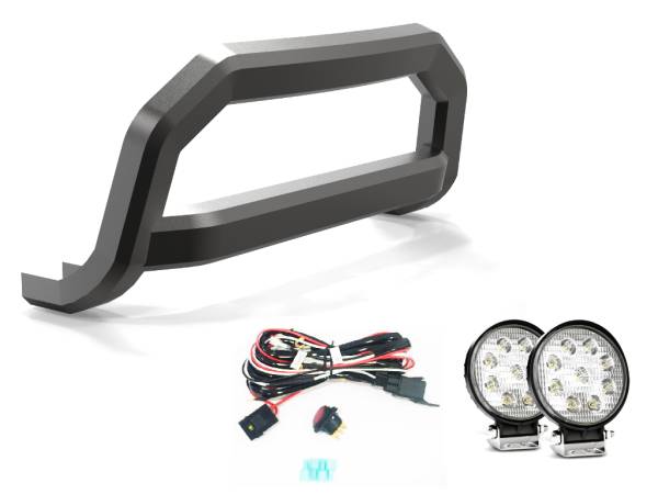 Vanguard Off-Road - VANGUARD VGUBG-1889-0842BK-RLED Black Powdercoat Optimus Sport Bar 4.5in Round LED Kit | Compatible with 07-20 Toyota Tundra Excludes TRD Models