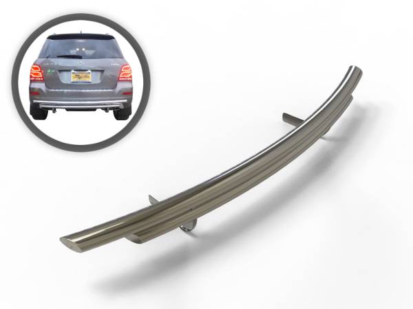 Vanguard Off-Road - [PRESALE] VANGUARD VGRBG-1031-1164SS Stainless Steel Double Layer Rear Bumper Guard | Compatible with 14-15 Mercedes-Benz GLK350