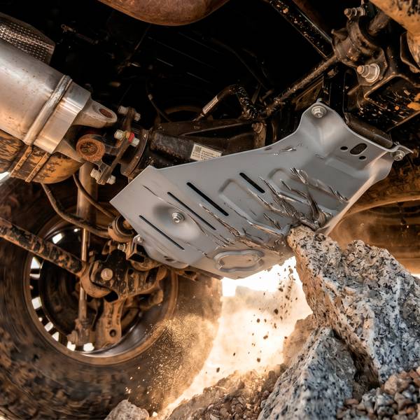 Vanguard Off-Road - Vanguard Off-Road White Rear Skid Plate VGSKD-BEIHAL