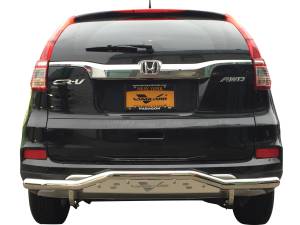 Vanguard - Vanguard Stainless Steel Single Tube Rear Bumper Guard With Skid Plate VGRBG-0713-0725SS - Image 2