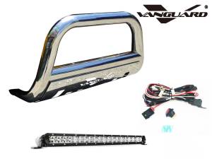 VANGUARD VGUBG-0904-0923SS-20LED Stainless Steel Bull Bar 20in LED Kit | Compatible with 11-13 Infiniti QX56 / 14-22 Infiniti QX80