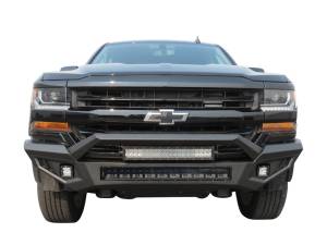 Replacement HD Bumpers and Grilles - Front Bumpers - Vanguard - Vanguard Black HD Bumper with Hoop VGHDB-2210-2211BK