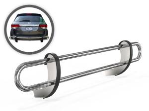 VANGUARD VGRBG-0395SS Stainless Steel Double Tube Rear Bumper Guard | Compatible with 99-17 Honda Odyssey