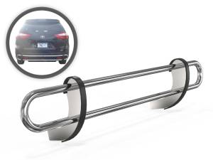 VANGUARD VGRBG-0528SS Stainless Steel Double Tube Rear Bumper Guard | Compatible with 04-20 Toyota Sienna
