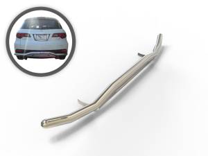 Vanguard - Vanguard Stainless Steel Single Tube Rear Bumper Guard With Skid Plate VGRBG-0713-0286SS - Image 1