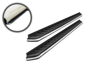 Vanguard Black F1 Style Running Boards compatible with 22-23 Acura MDX