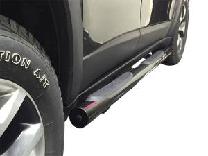 Vanguard Off-Road Black Powdercoat 3in Round Side Steps VGSSB-1185BK