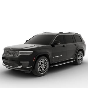 Side Steps & Running Boards - Running Boards - Vanguard Off-Road - Vanguard Black F6 Style Running Boards compatible with 21-22 Jeep Grand Cherokee L / 22-23 Jeep Grand Cherokee