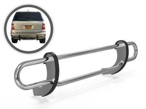 Vanguard Off-Road - Vanguard Stainless Steel Double Tube Rear Bumper Guard | Compatible with 98-03 Mercedes-Benz ML320 / 03-05 Mercedes-Benz ML350
