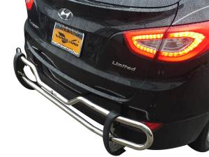 Vanguard Off-Road - VANGUARD VGRBG-1048SS Stainless Steel Double Tube Rear Bumper Guard | Compatible with 10-15 Hyundai Tucson for 16+, fits SE only (w/o Chrome Muffler tip) - Image 3
