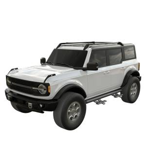 Vanguard Black Powdercoat V Signature Side Steps compatible with 21-23 Ford Bronco 4 Door Only