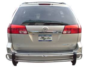 VANGUARD VGRBG-0528-1118SS Stainless Steel Double Tube Rear Bumper Guard | Compatible with 04-20 Toyota Sienna