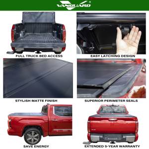 Vanguard Off-Road - Vanguard Off-Road Black Hard Tri-Fold Tonneau Cover VGLP-013 - Image 5