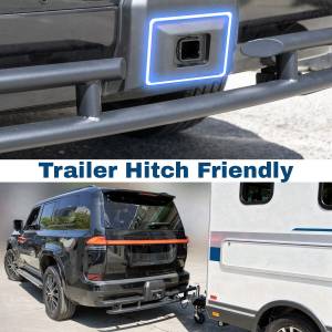 Vanguard Off-Road - Vanguard Off-Road Black Powdercoat Double Layer Rear Bumper Guard VGRBG-BECGBK - Image 5