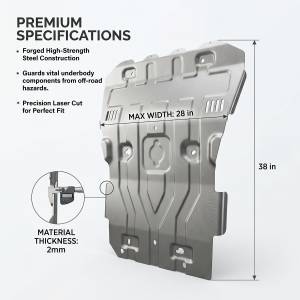 Vanguard Off-Road - Vanguard Off-Road White Rear Skid Plate VGSKD-BFOOAL - Image 5